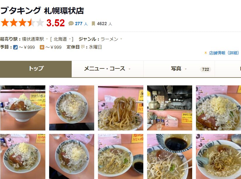ブタキング 札幌環状店|札幌二郎系のパイオニア的存在