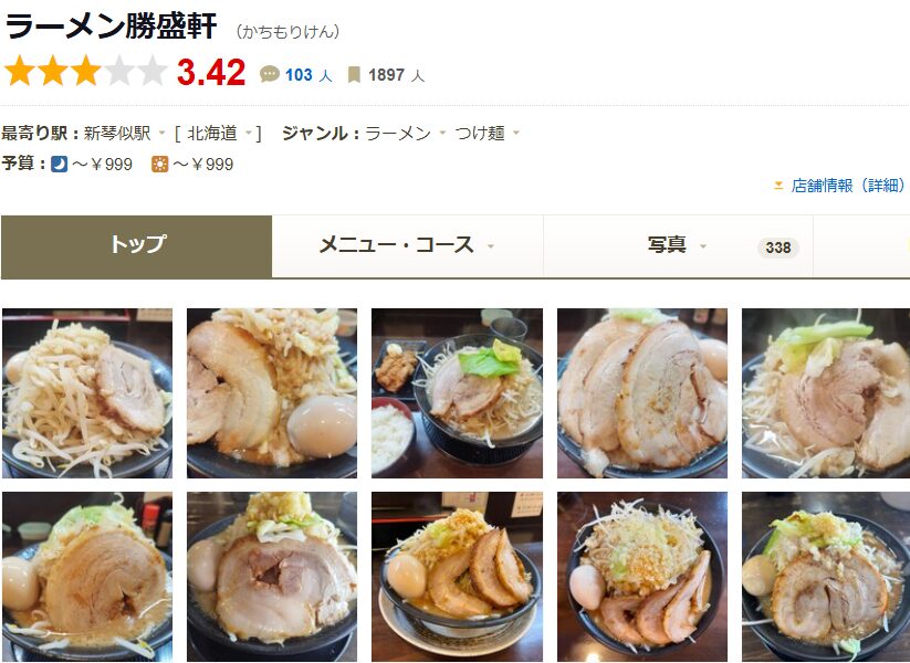 札幌ラーメン 勝盛軒|バランスの取れた優等生。食べやすい二郎系インスパイア